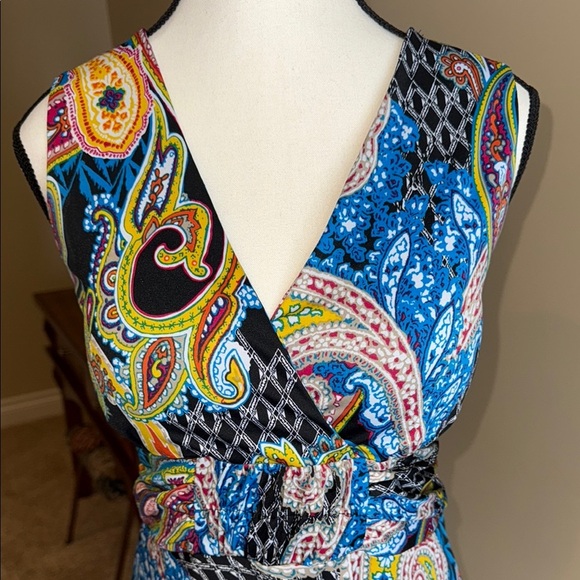George Sundress Blue (multicolour) Asymmetrical Cocktail Women's Size M - Picture 3 of 14